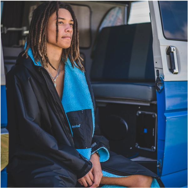 Dryrobe Avance Manche Longue Robe De Changement V3 DR104V3 - Black / Blue